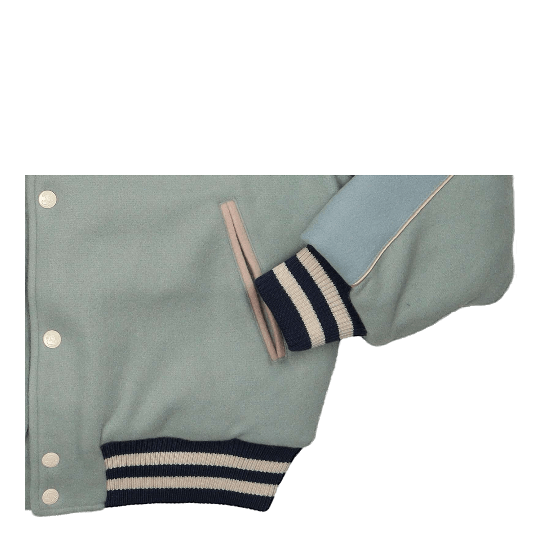 Collared Varsity Jacket Teal