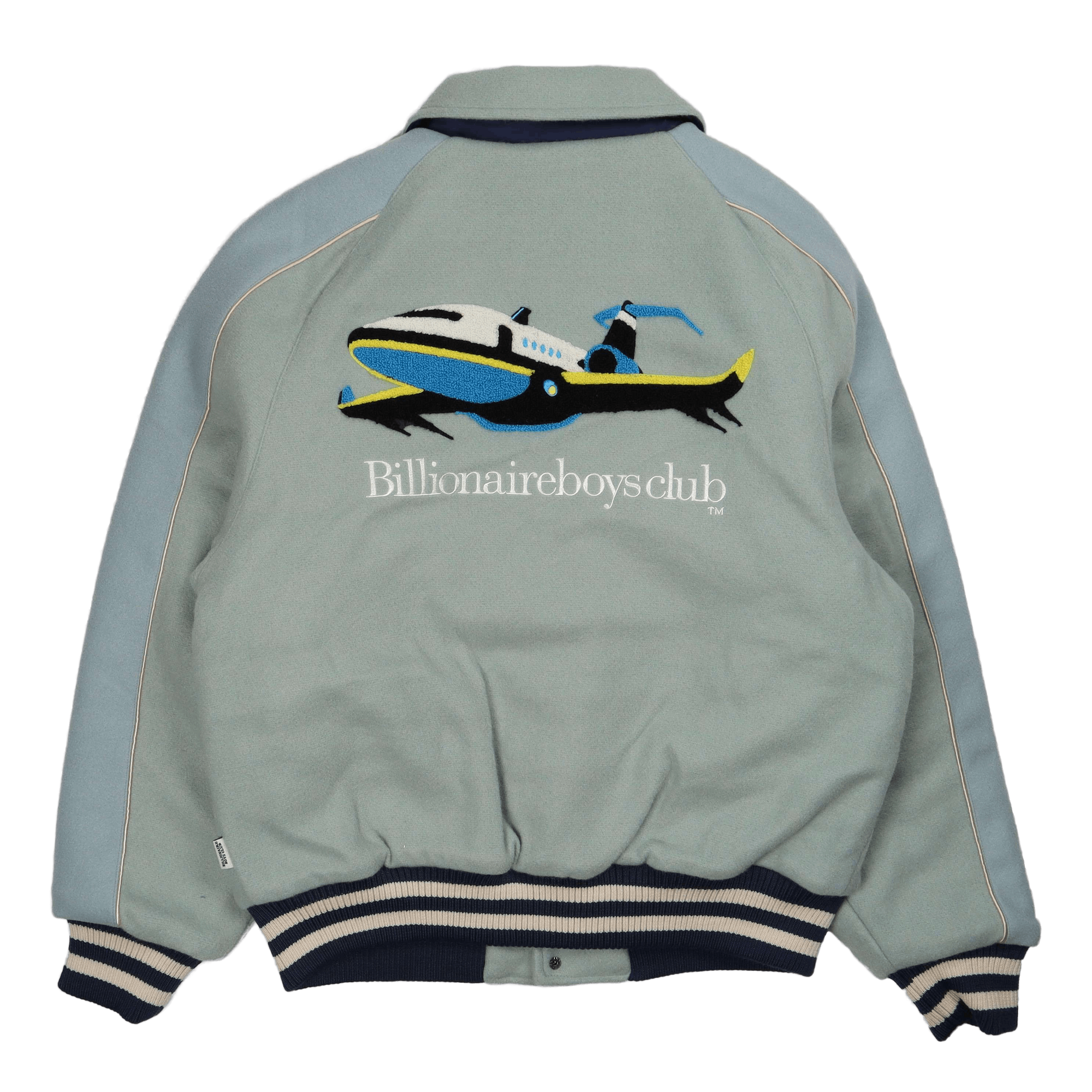 Collared Varsity Jacket Teal