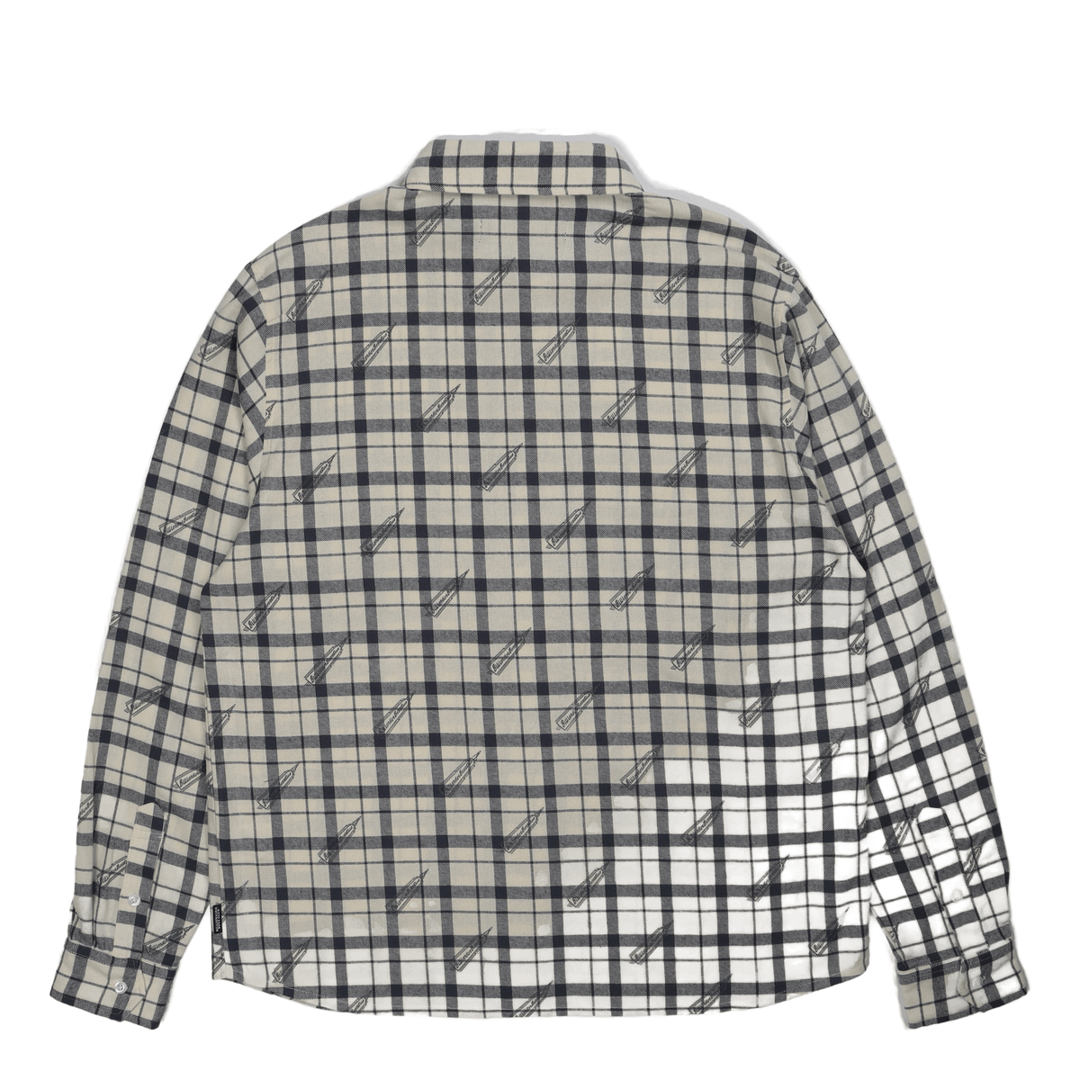 Printed Check Shirt Off White