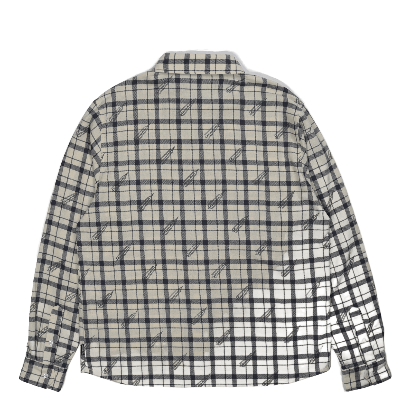 Printed Check Shirt Off White