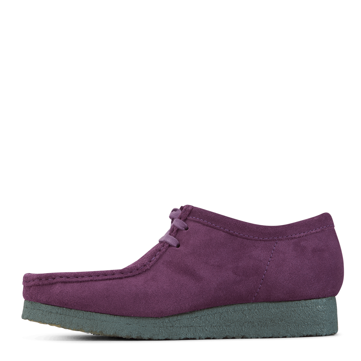 Purple online clarks wallabees