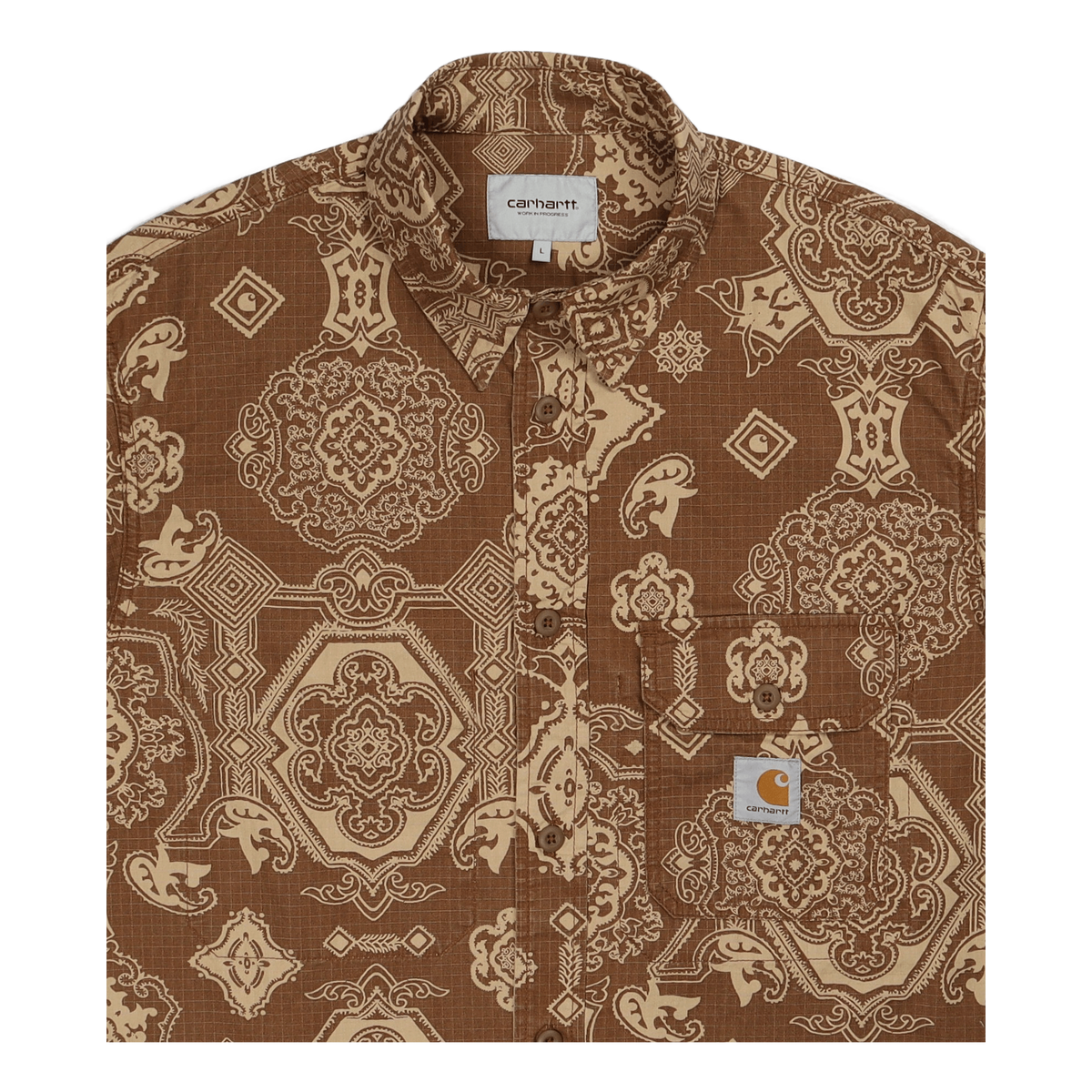 L/s Verse Shirt Verse Print, Hamilton Brown