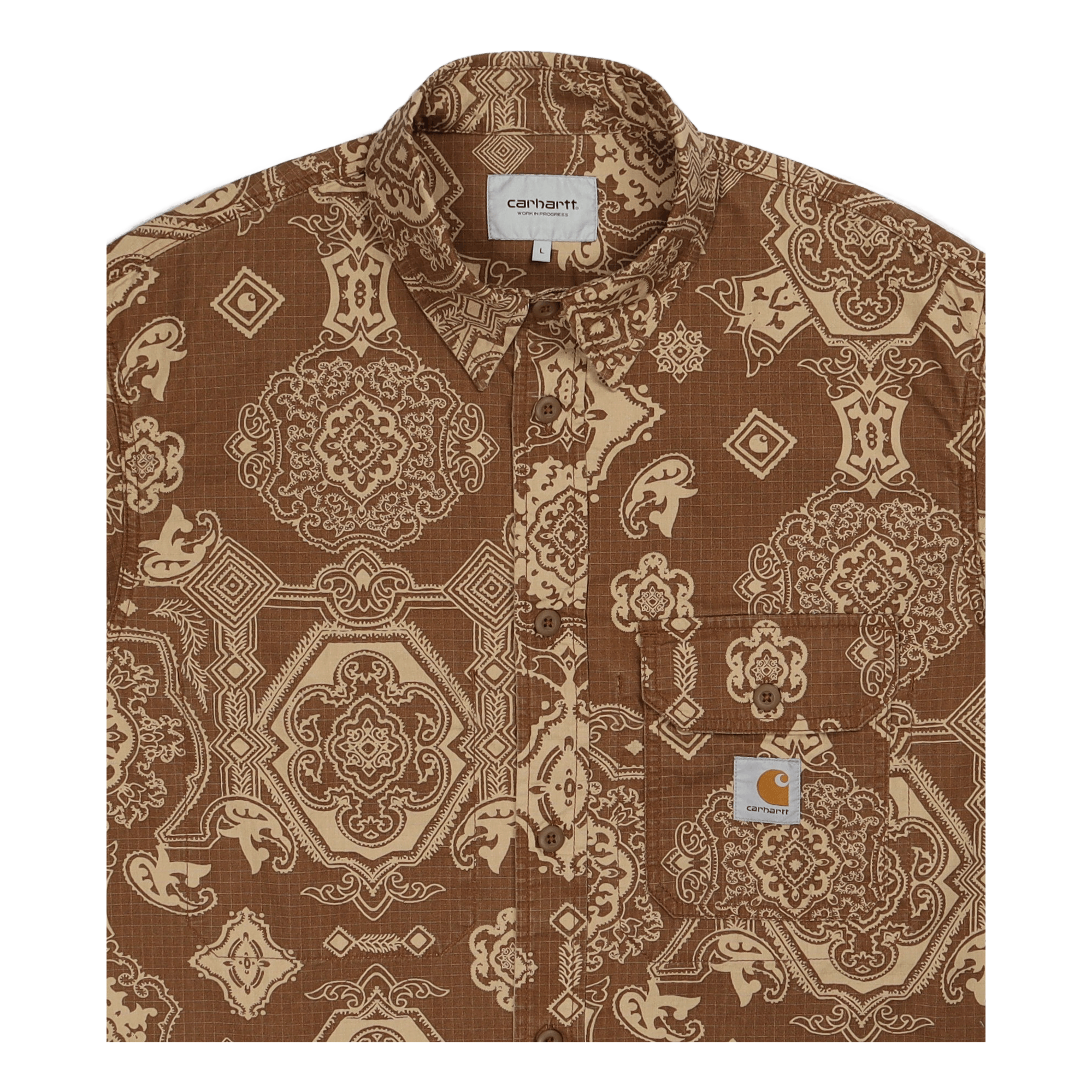 L/s Verse Shirt Verse Print, Hamilton Brown