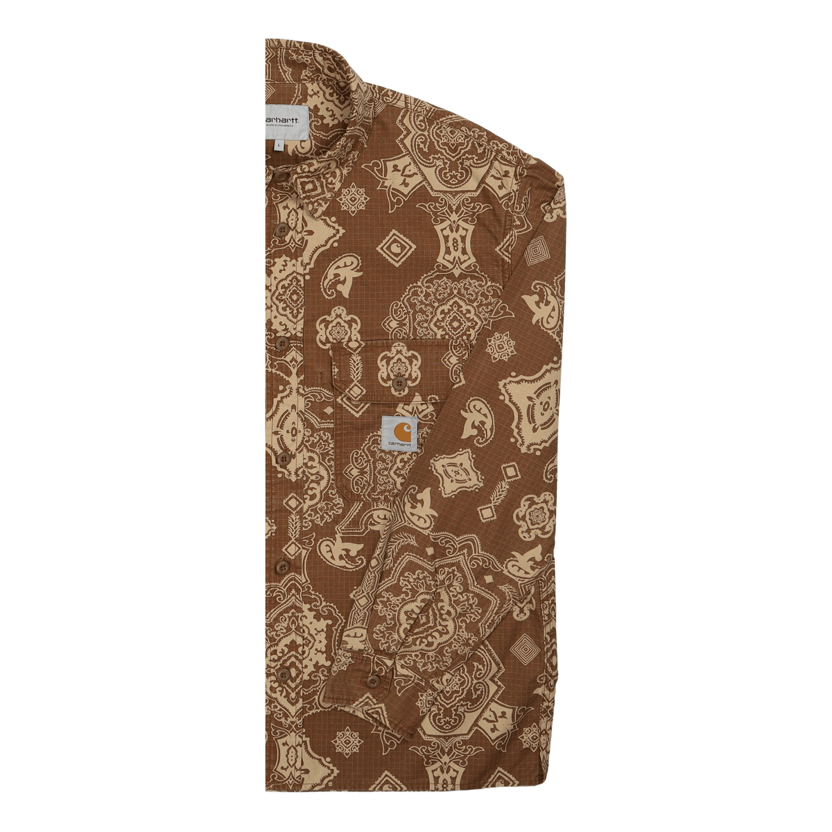 L/s Verse Shirt Verse Print, Hamilton Brown