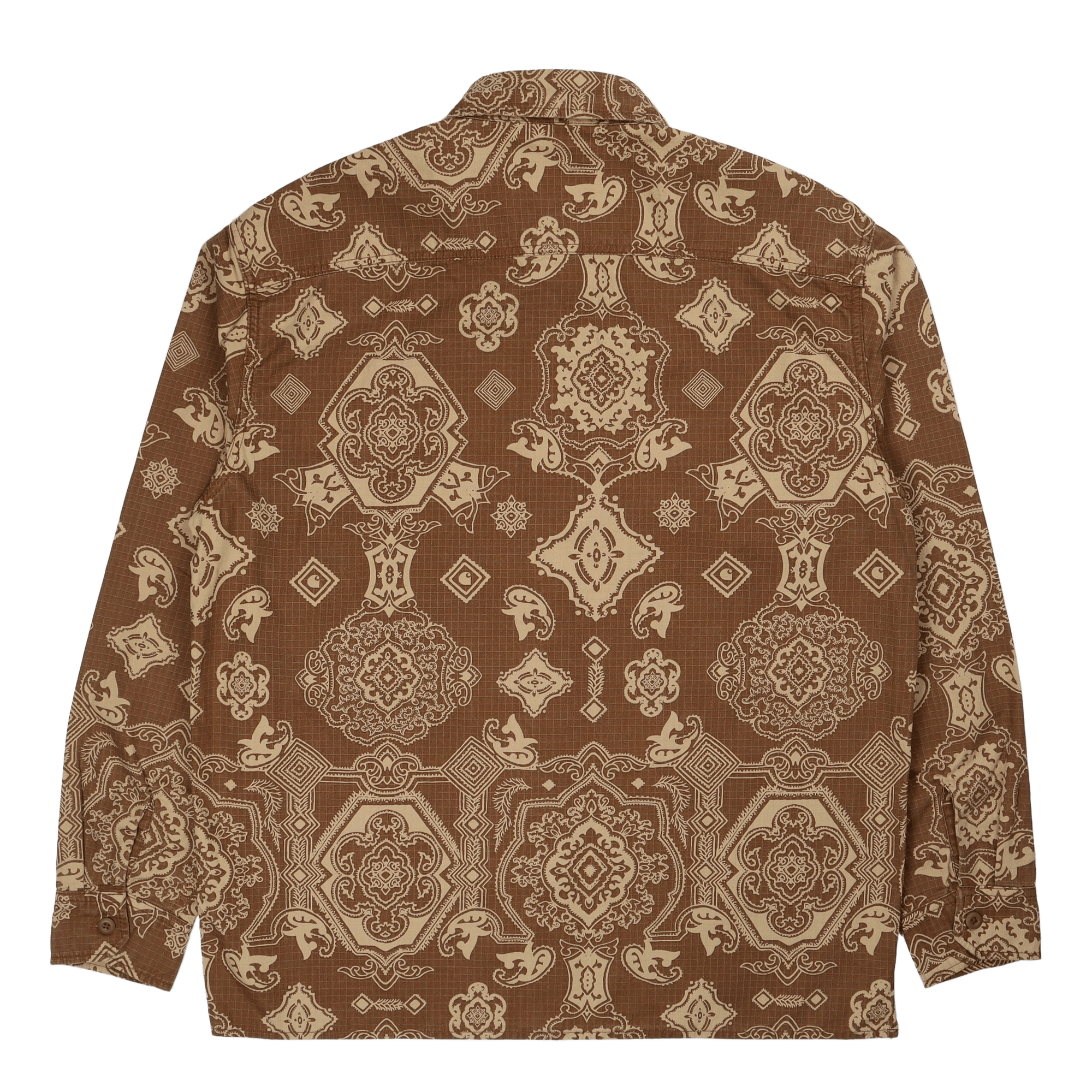 L/s Verse Shirt Verse Print, Hamilton Brown