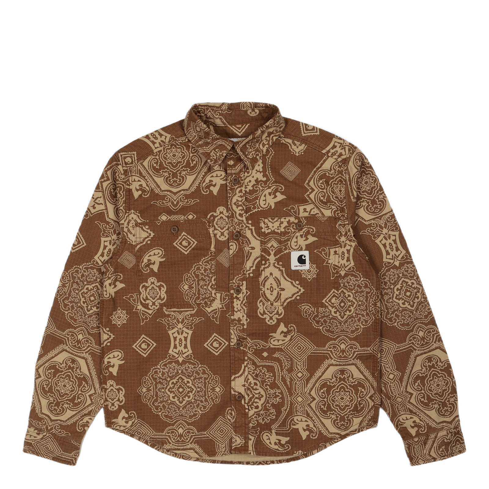 W' L/s Verse Shirt Verse Print, Hamilton Brown