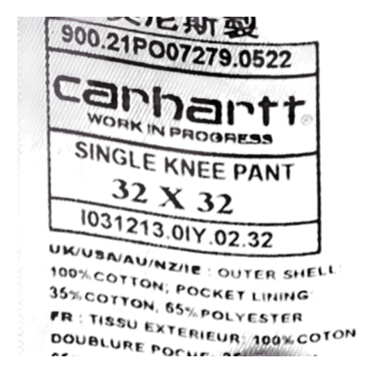 Single Knee Pant White / Blue