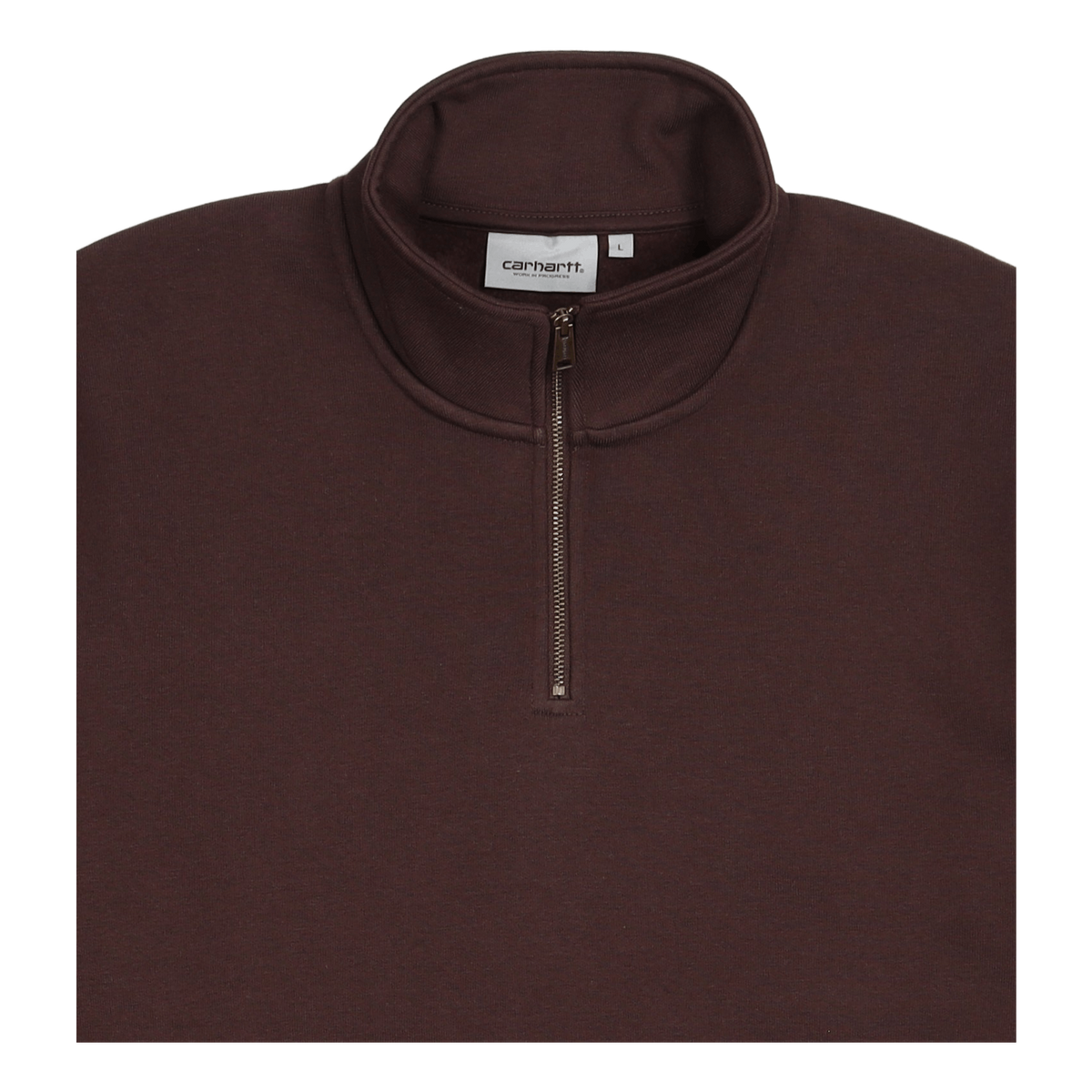 Chase Neck Zip Sweat Dark Umber / Gold