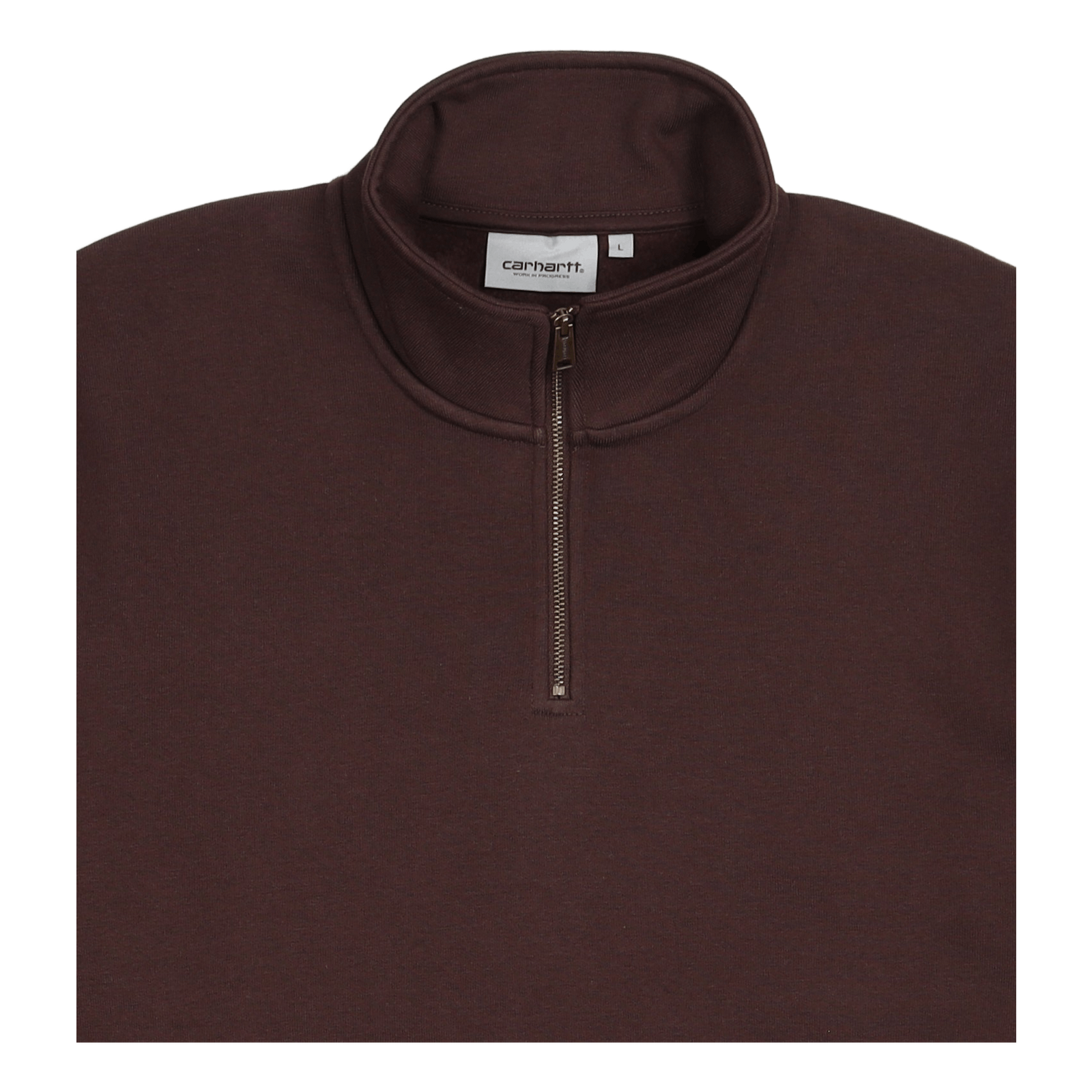 Chase Neck Zip Sweat Dark Umber / Gold