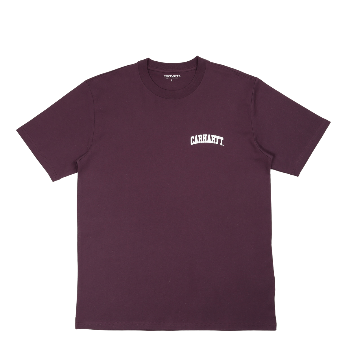 S/s University Script T-shirt Dark Plum / White