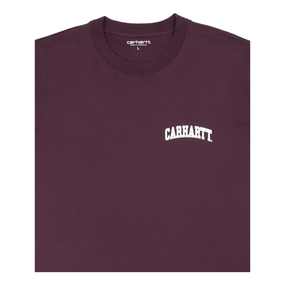 S/s University Script T-shirt Dark Plum / White