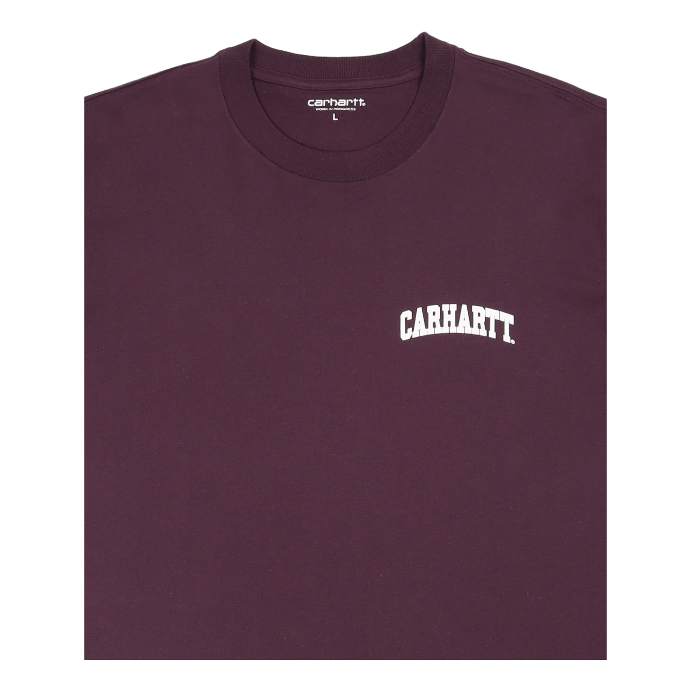 S/s University Script T-shirt Dark Plum / White