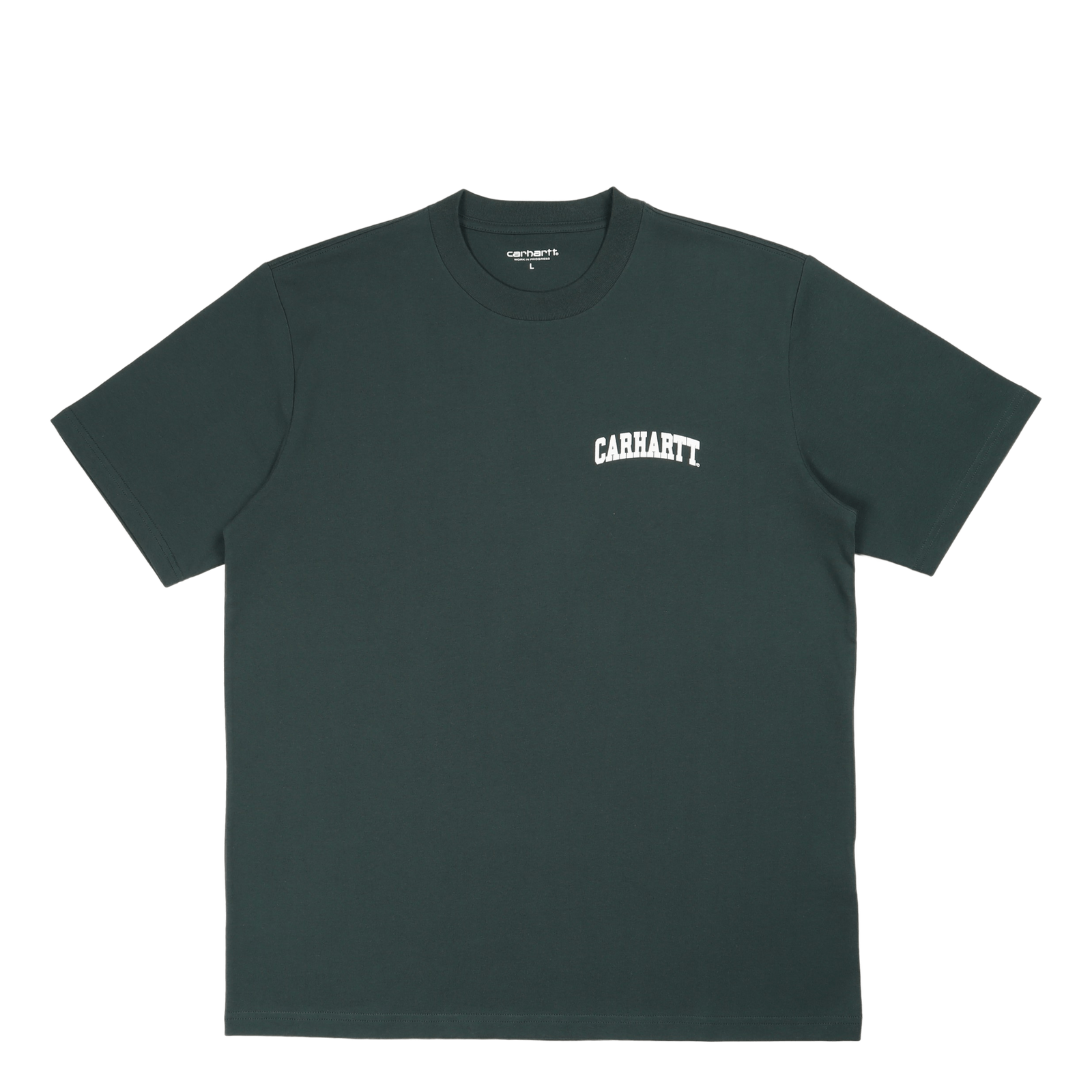 S/s University Script T-shirt Juniper / White