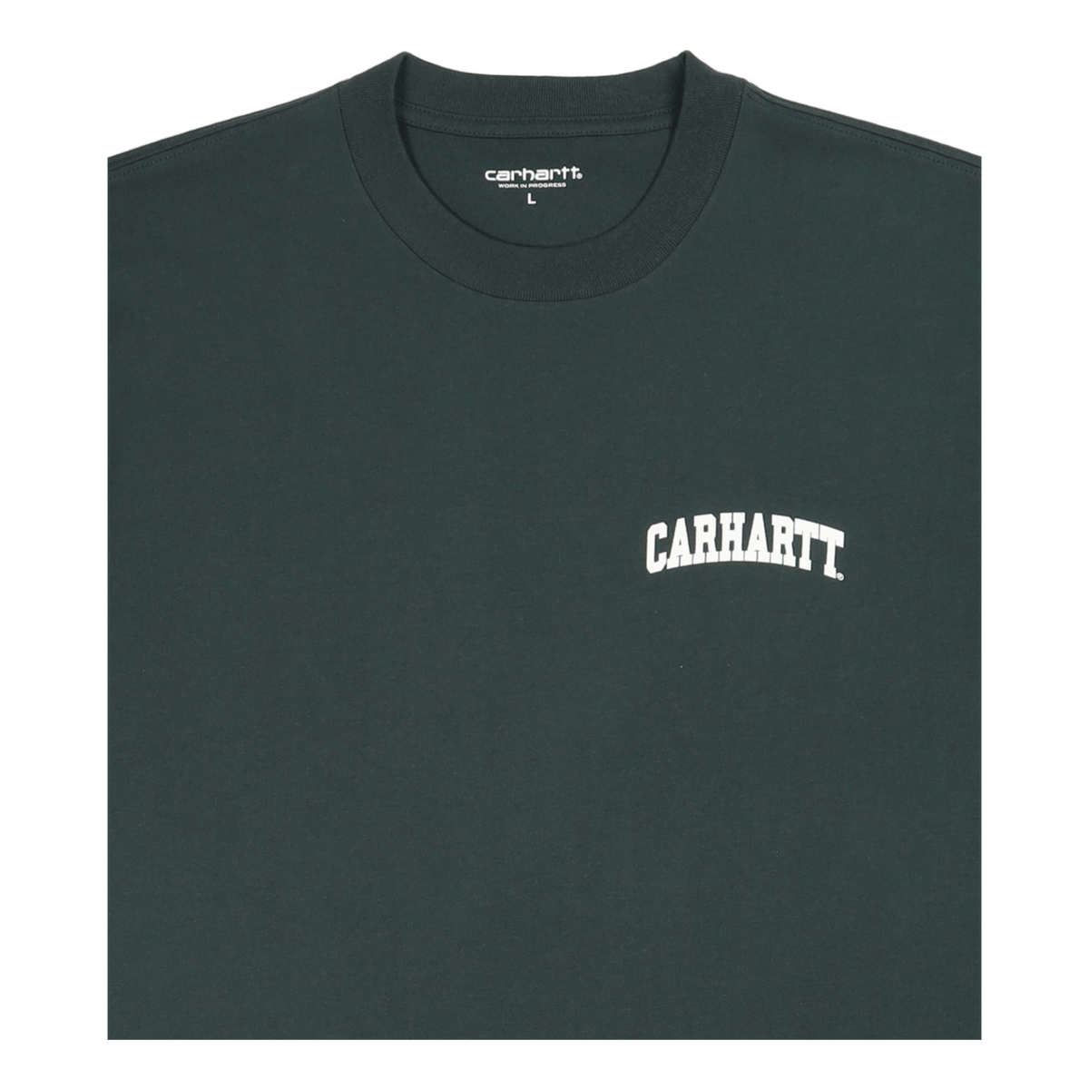 S/s University Script T-shirt Juniper / White