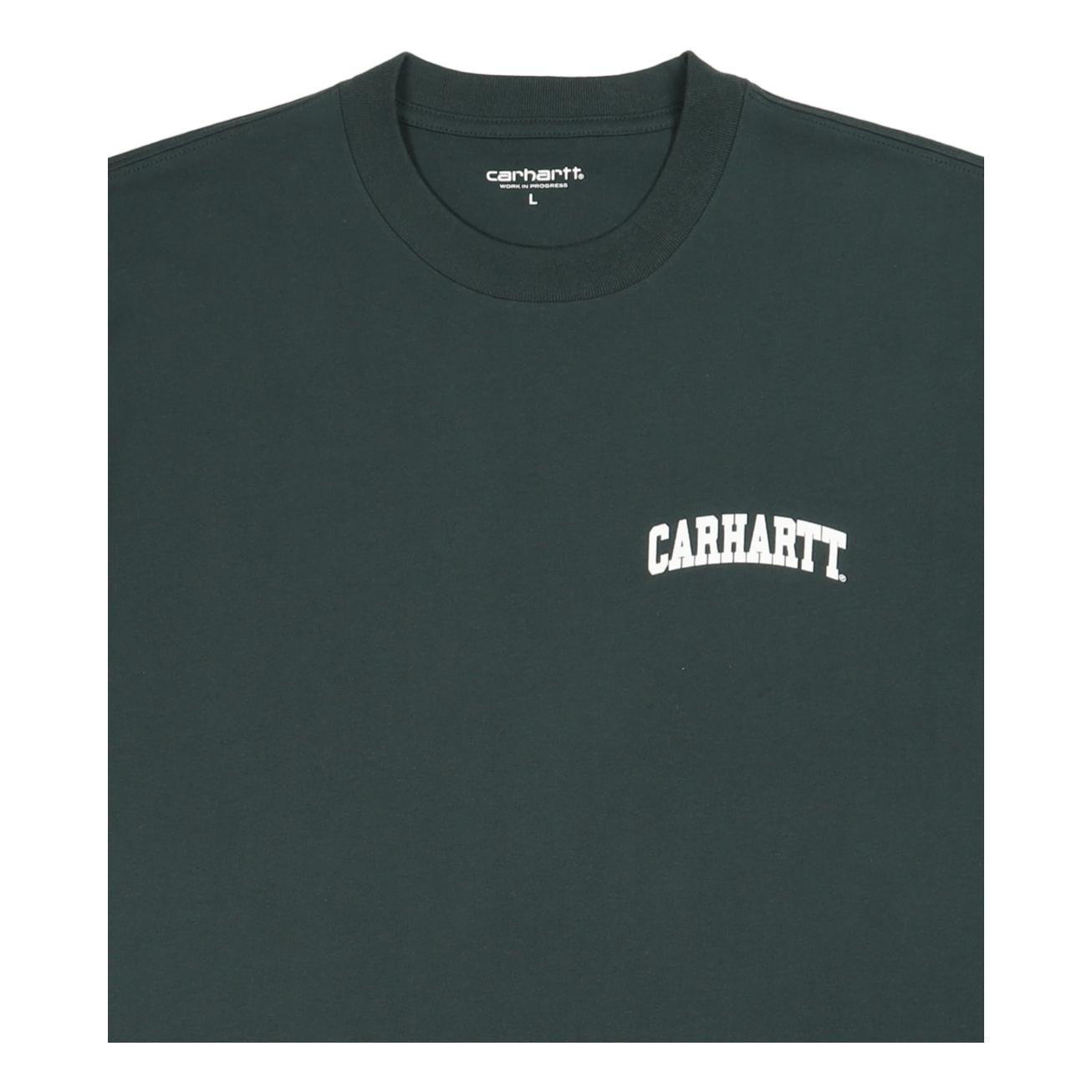 S/s University Script T-shirt Juniper / White