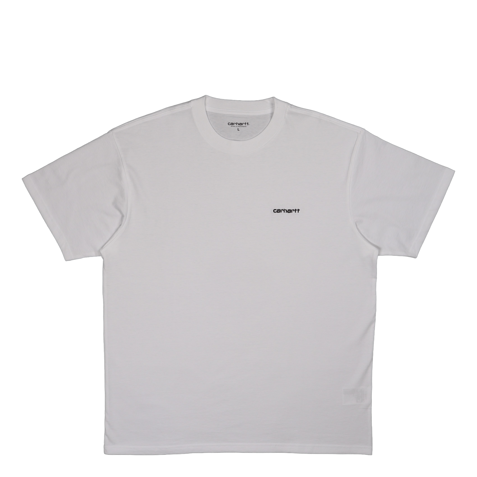 S/s Script Embroidery T-shirt White / Black
