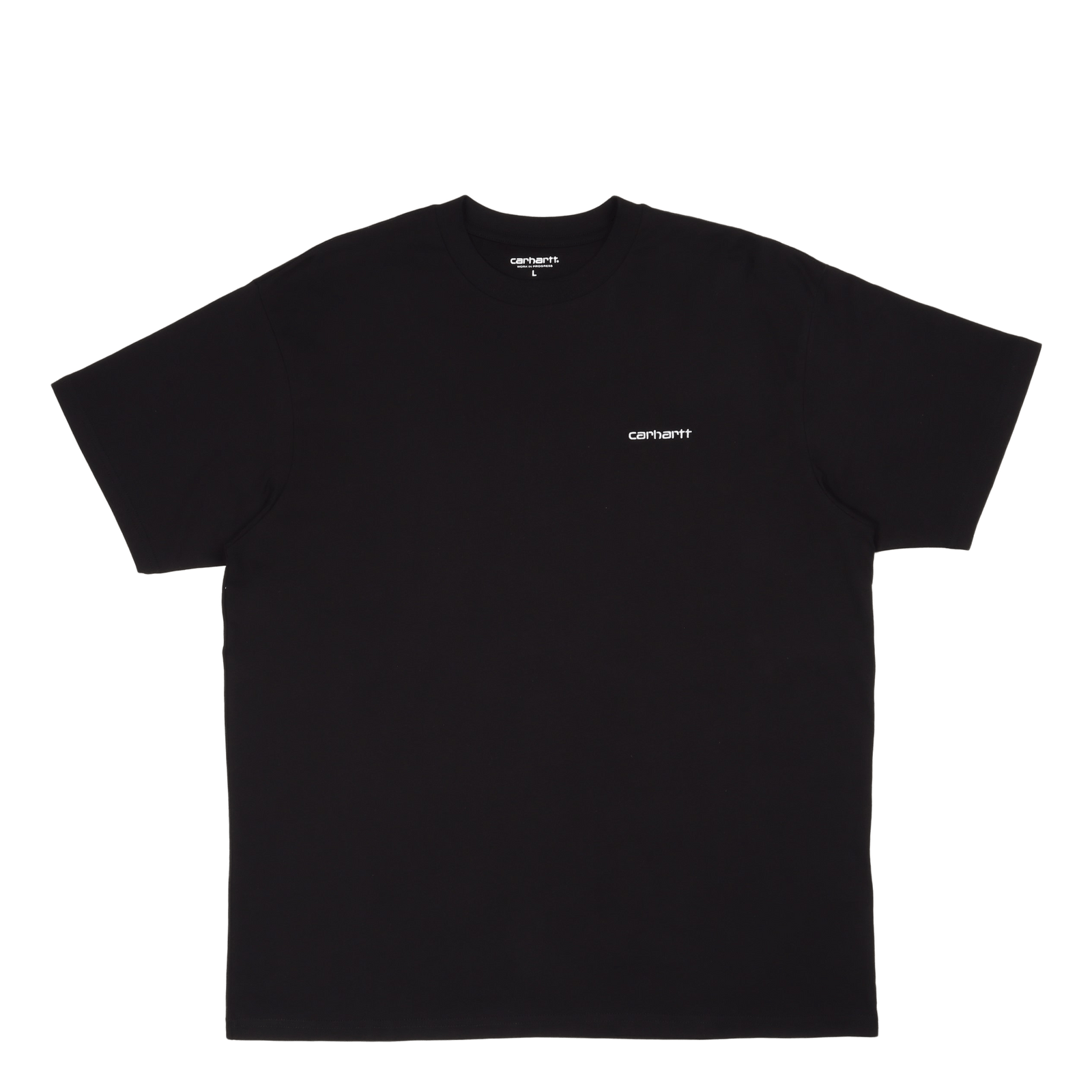 S/s Script Embroidery T-shirt Black / White