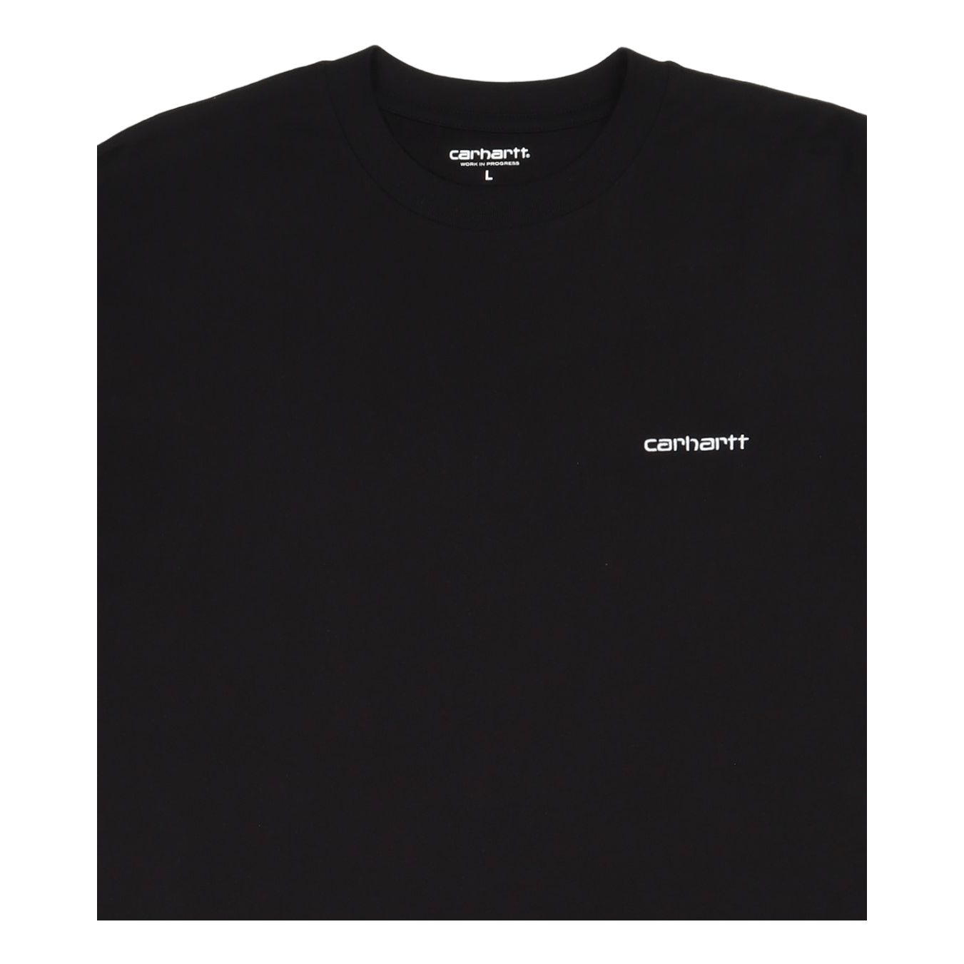 S/s Script Embroidery T-shirt Black / White