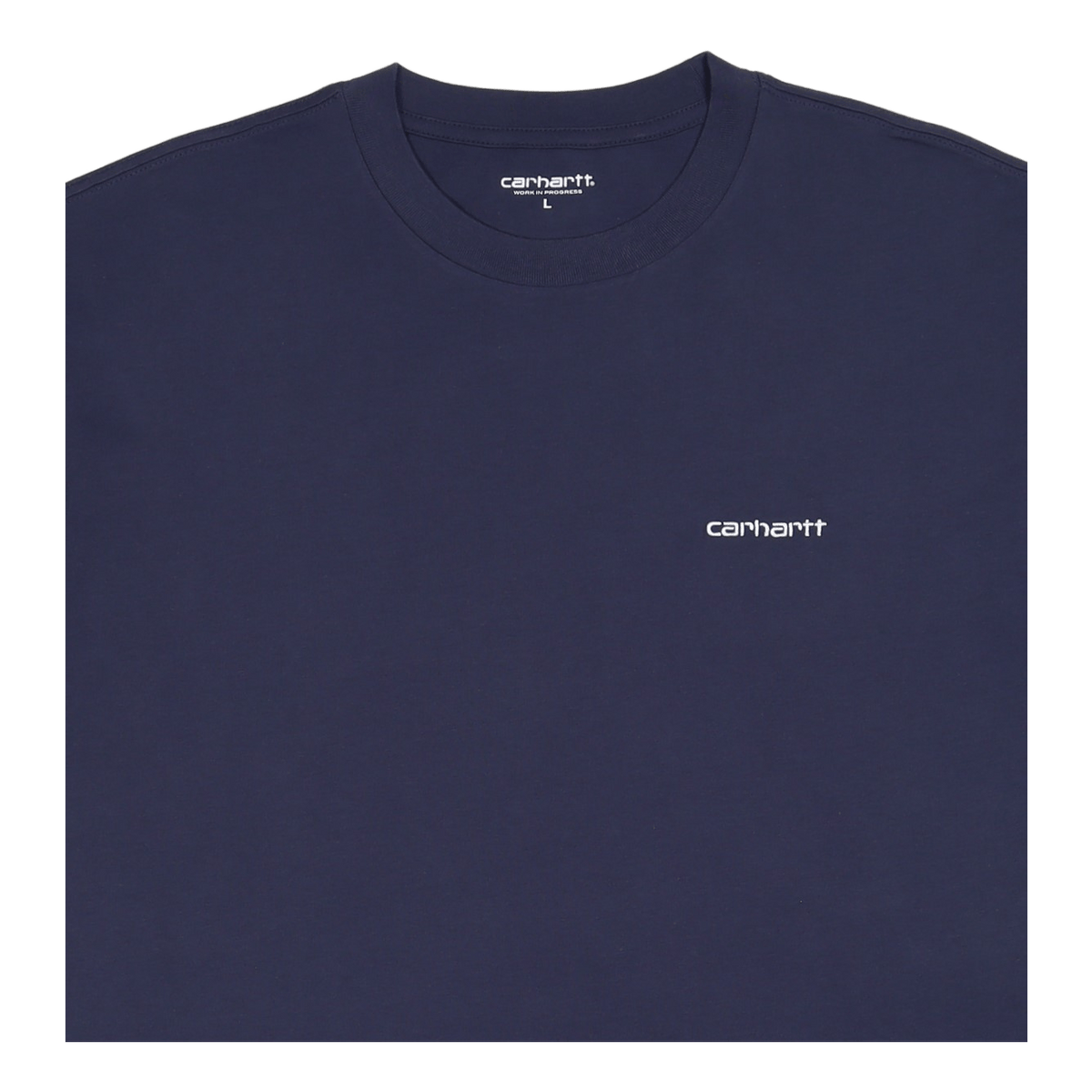 S/s Script Embroidery T-shirt Enzian / White