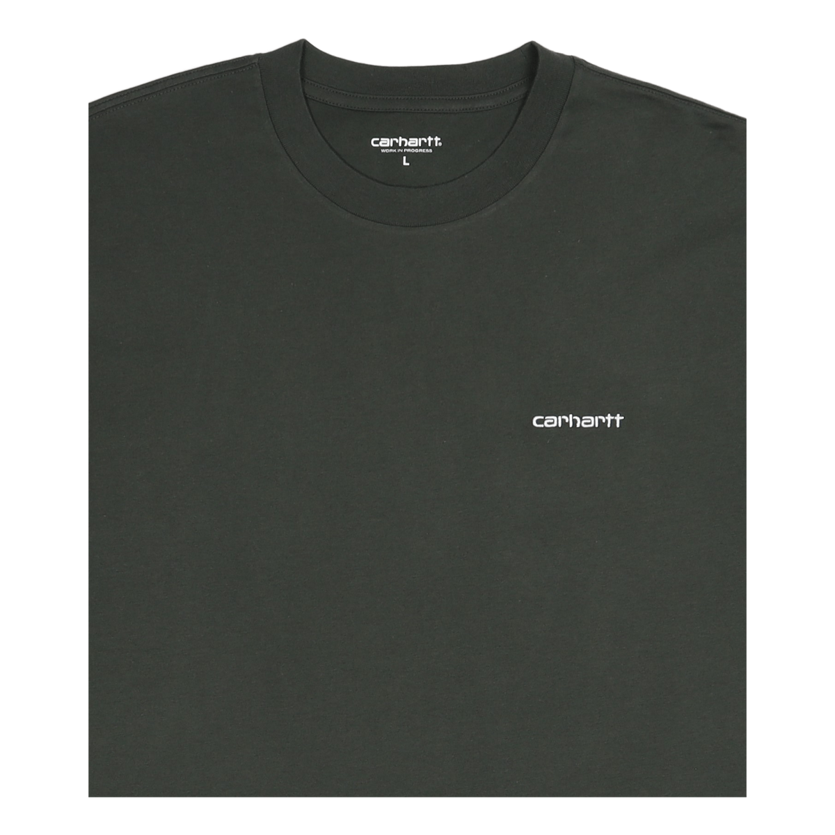 S/s Script Embroidery T-shirt Boxwood / White