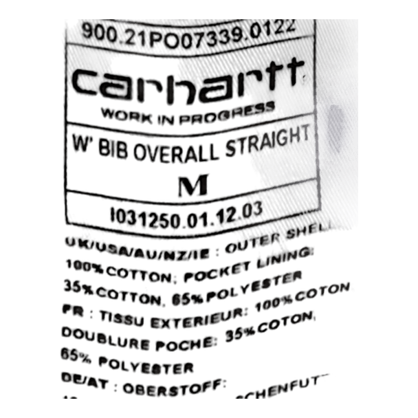 W' Bib Overall Straight Blue