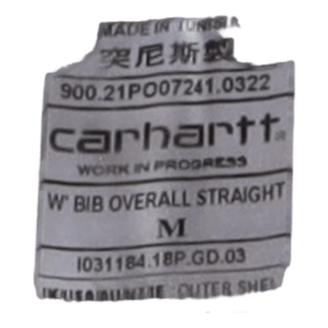 W' Bib Overall Straight Misty Thistle / Blue