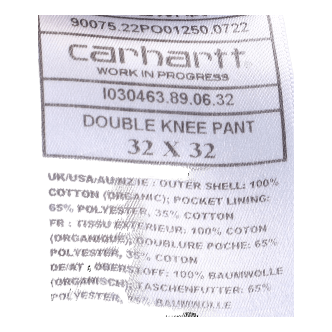 Double Knee Pant Black