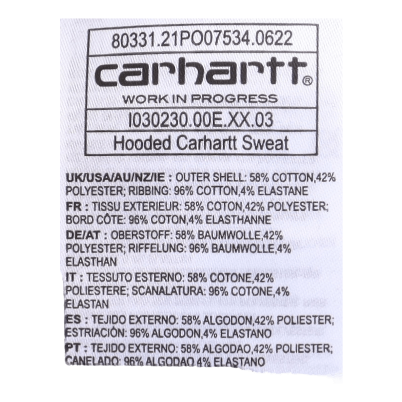 Hooded Carhartt Sweat Black / Black