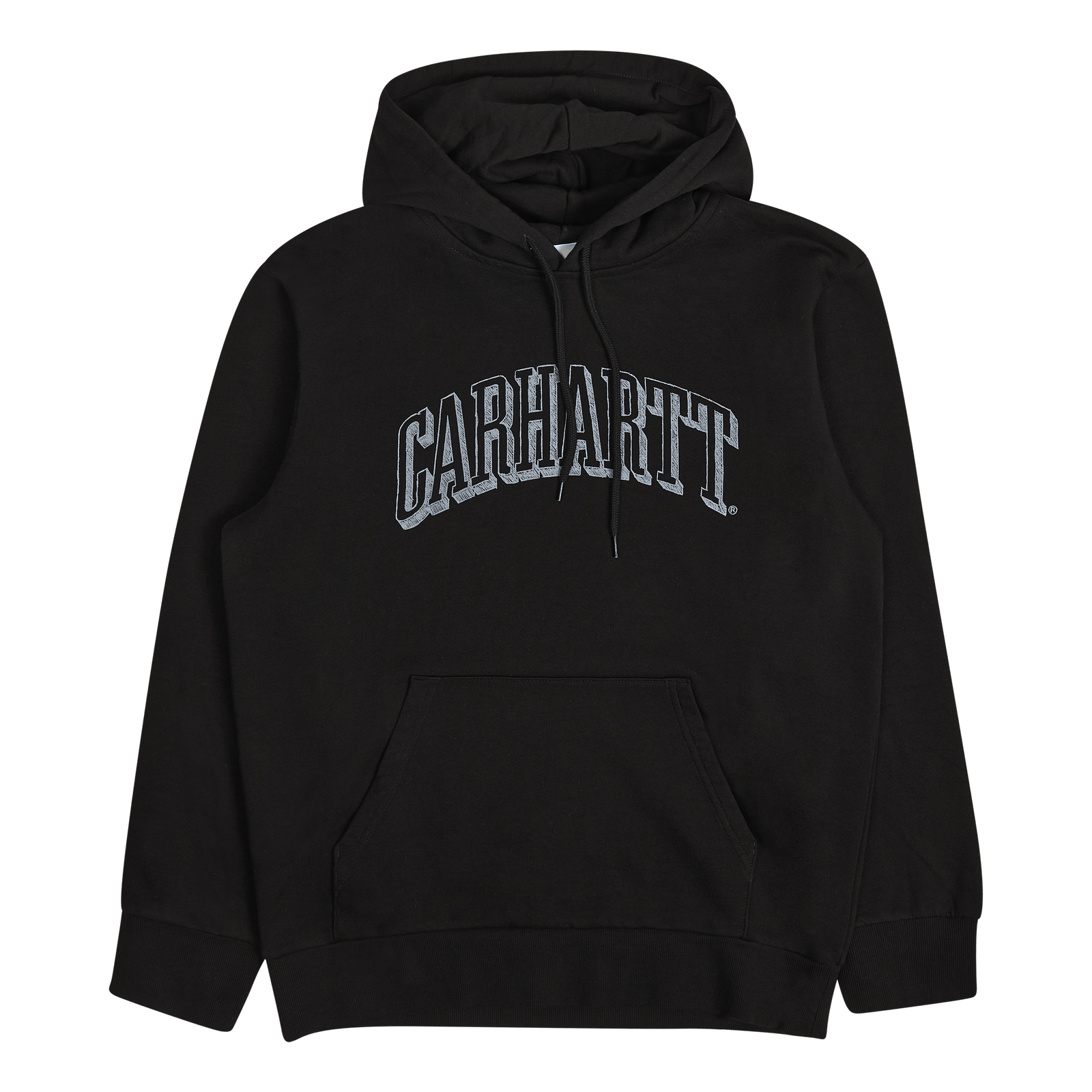 Hooded Scrawl Sweat Black / Misty Sky