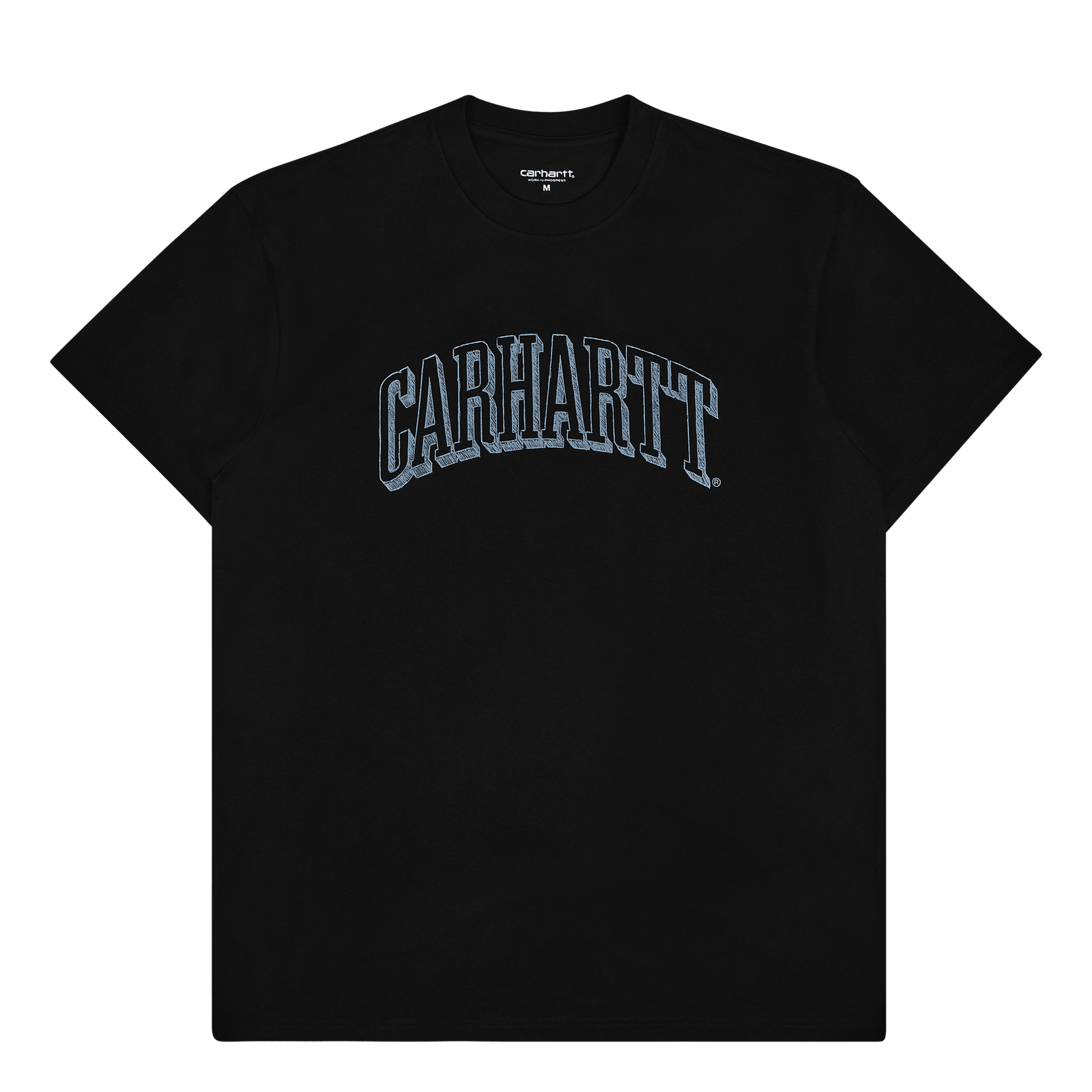 S/s Scrawl Script T-shirt Black / Misty Sky