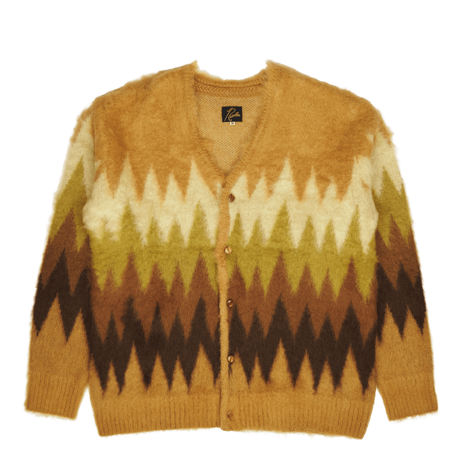 Mohair Cardigan - Zigzag Taupe