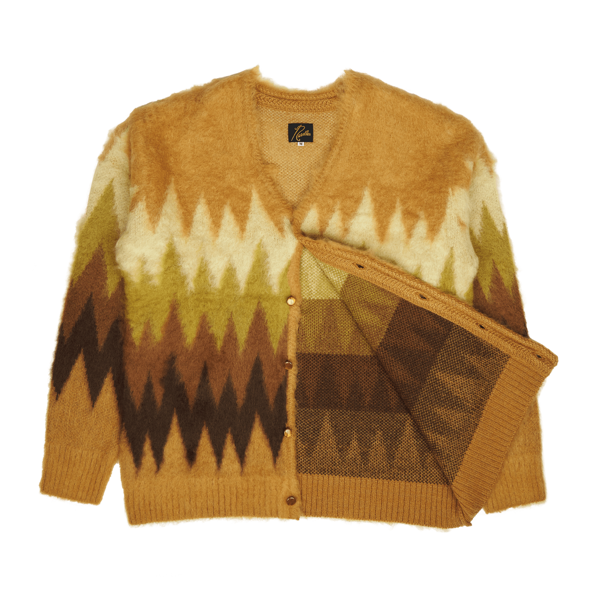 Mohair Cardigan - Zigzag Taupe