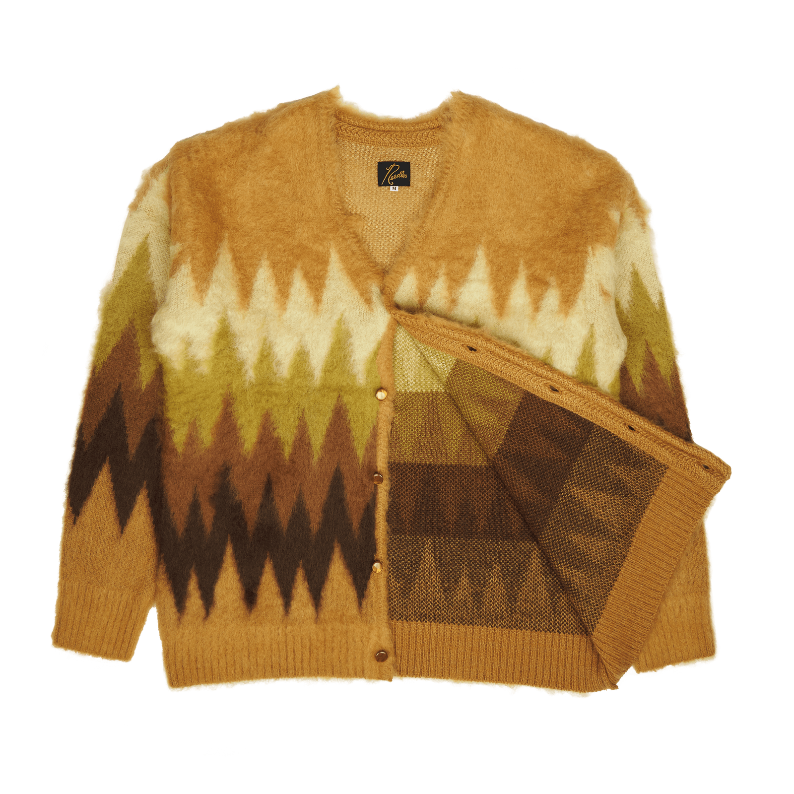 Mohair Cardigan - Zigzag Taupe