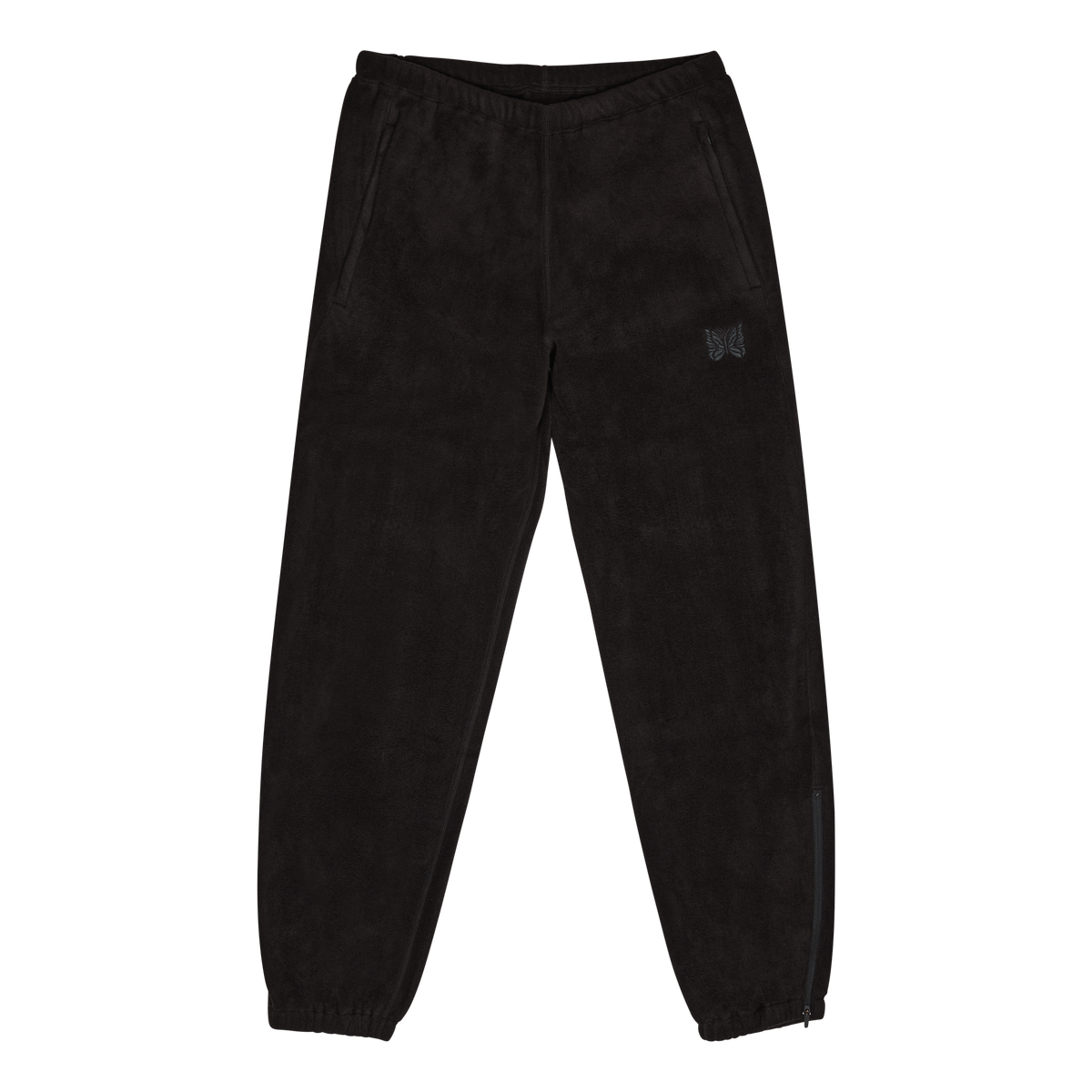 Zipped Sweat Pant - Poly Fleec Black