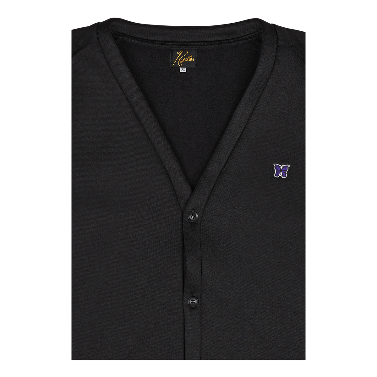 V Neck Cardigan - Pe/c Lined F Black