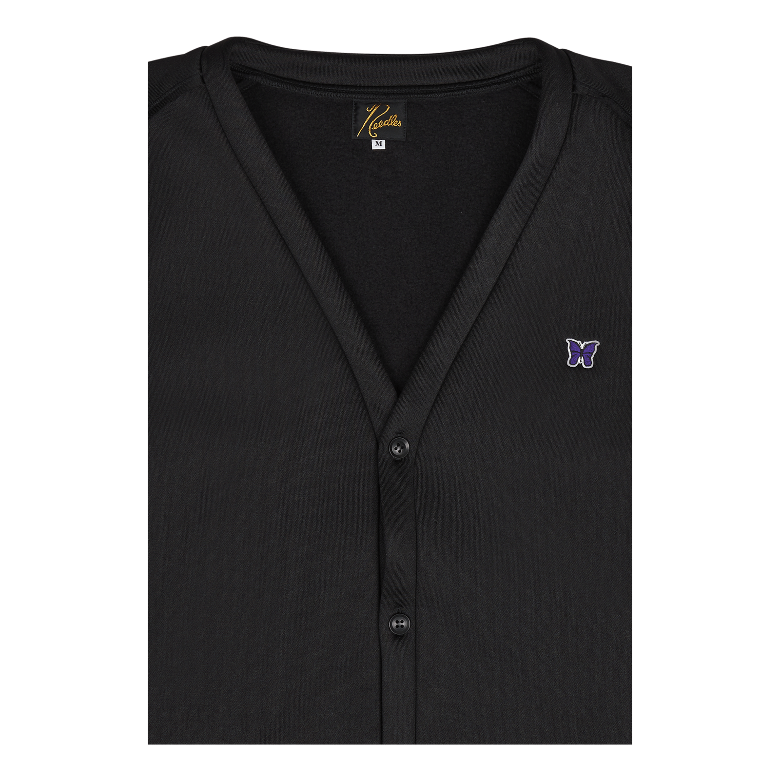 V Neck Cardigan - Pe/c Lined F Black