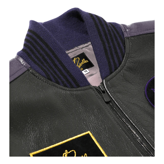 Award Jacket - Cowhide Lthr. Purple