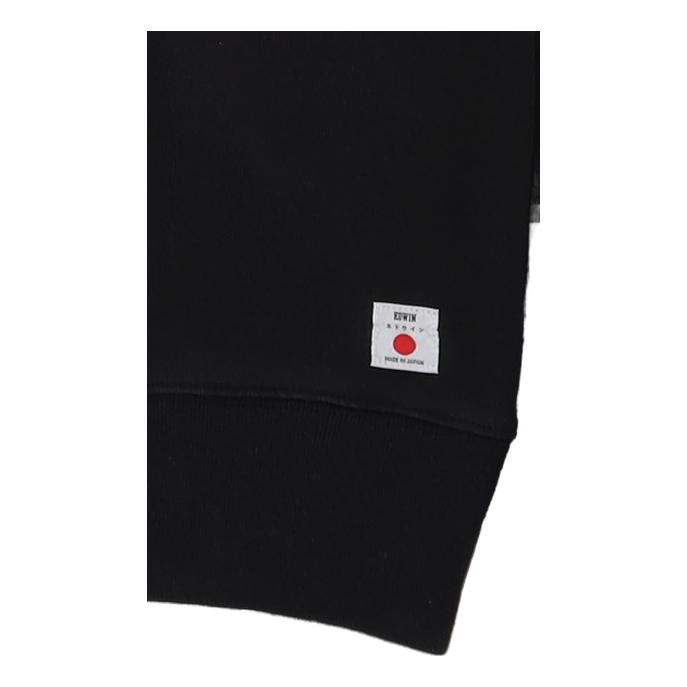 Raglan-sleeve Hood Sweat Black Ozone