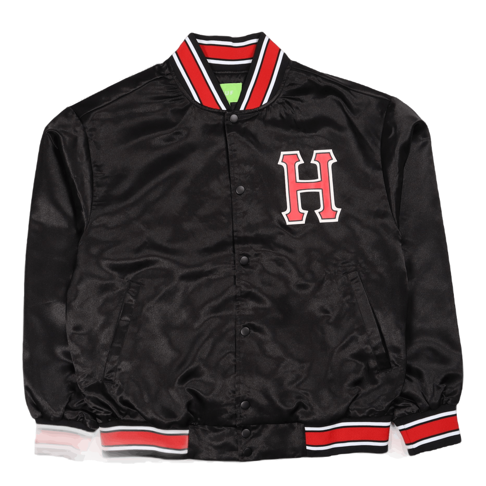 Crackerjack Satin Baseball Jac Black