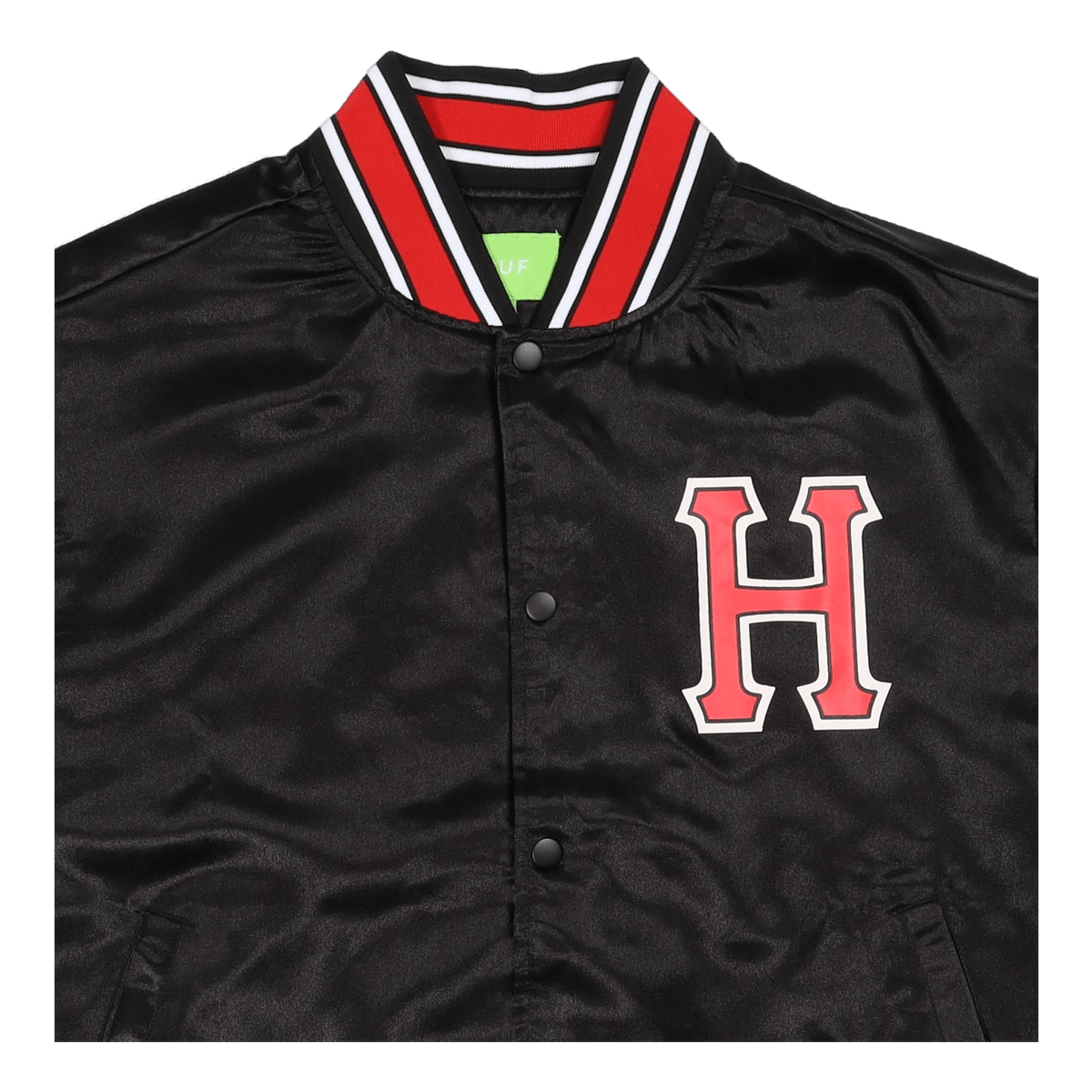 Crackerjack Satin Baseball Jac Black