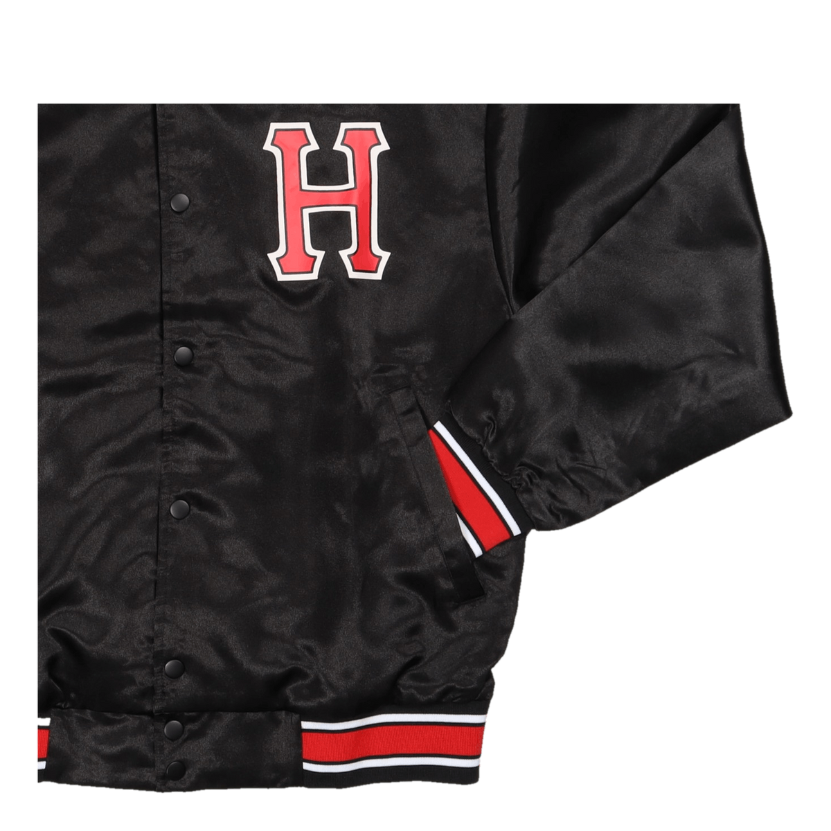 Crackerjack Satin Baseball Jac Black