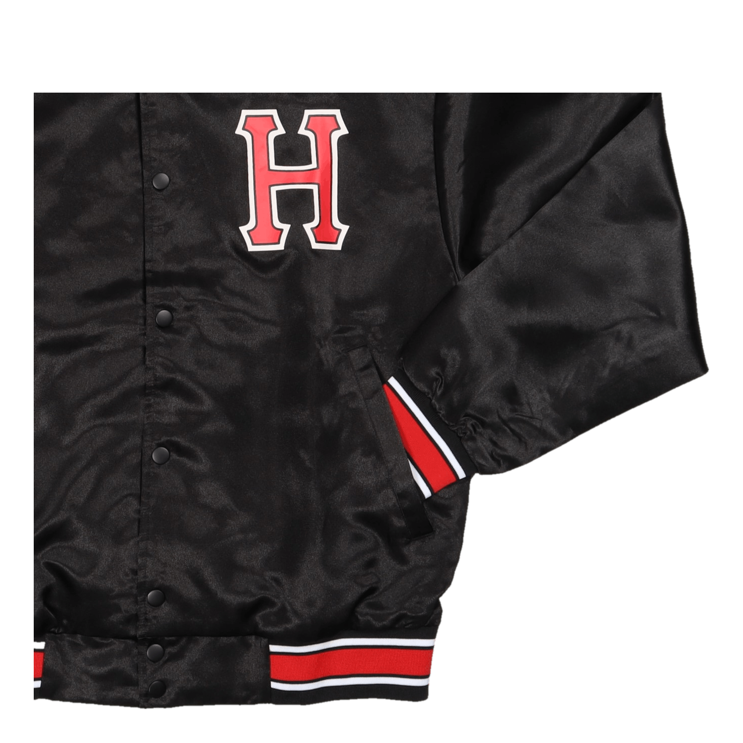 Crackerjack Satin Baseball Jac Black