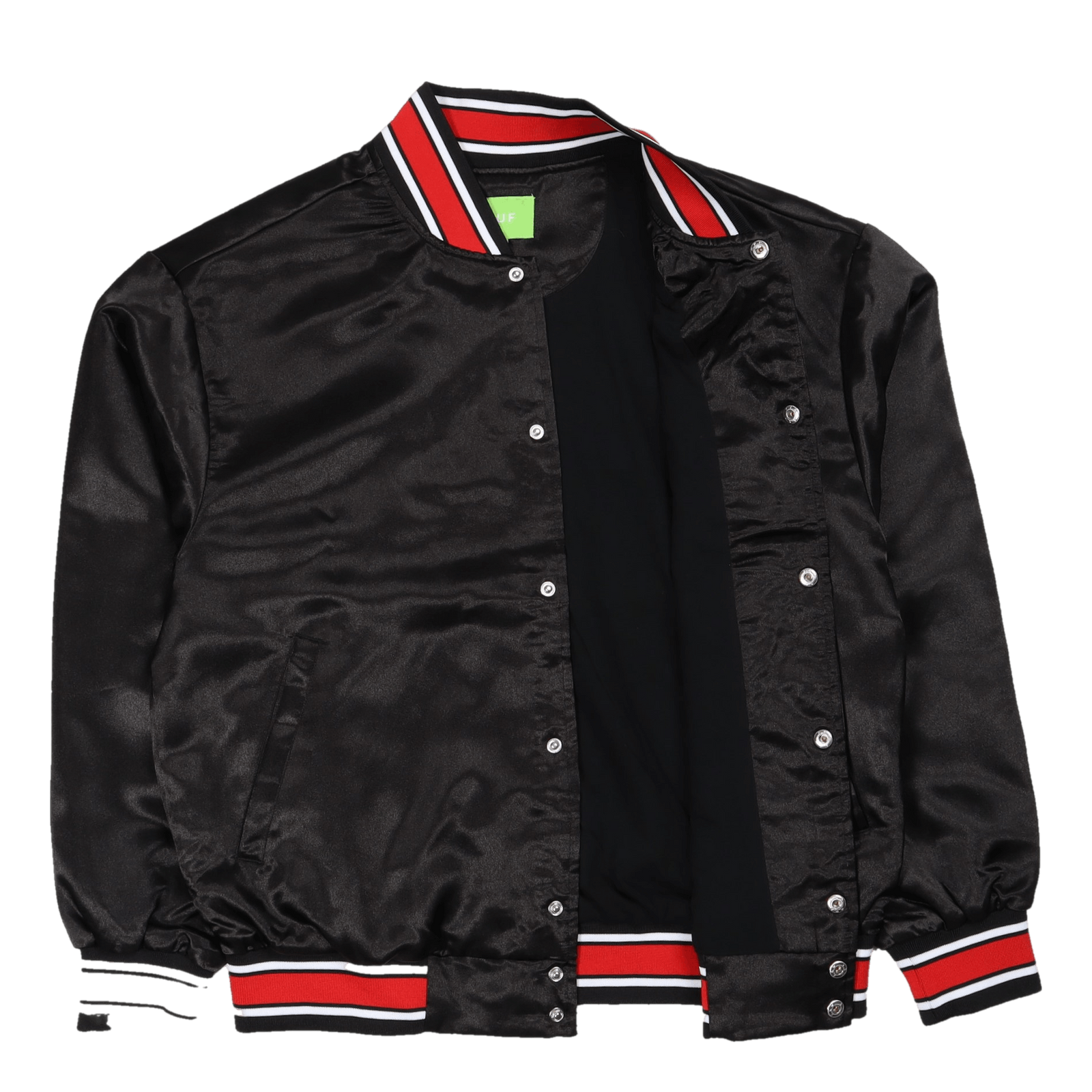 Crackerjack Satin Baseball Jac Black