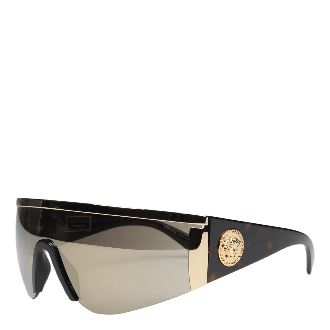 Versace Womens Sunglasses Gold Brown