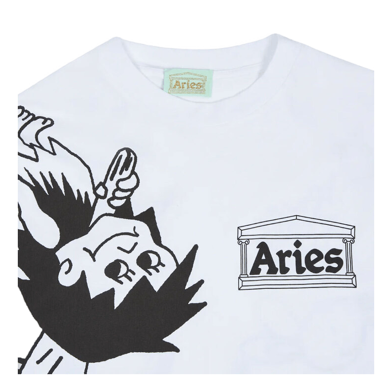 Graphic Mashup Ls Tee White