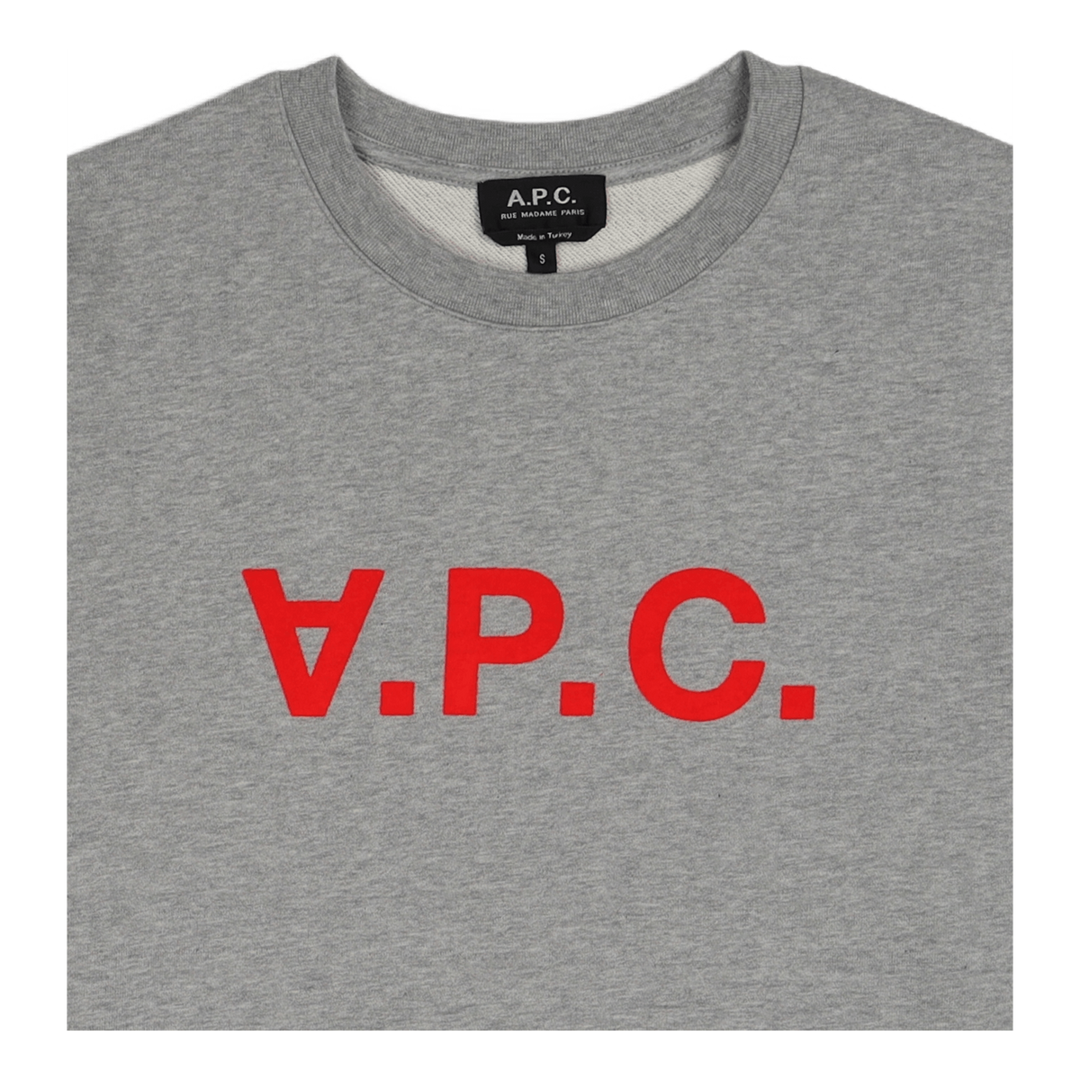 Sweat Vpc H Neon Rouge Gris Chine