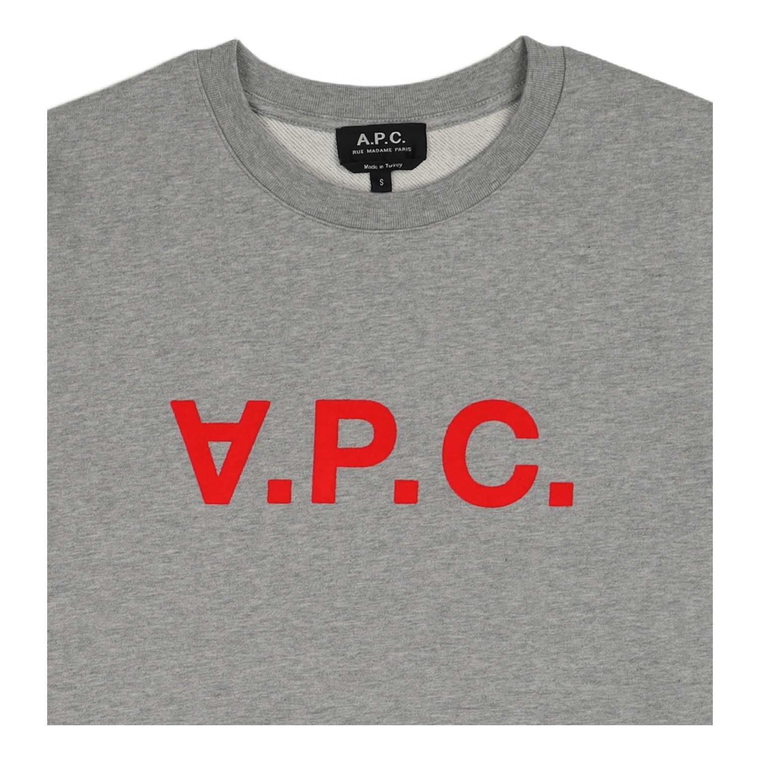 Sweat Vpc H Neon Rouge Gris Chine