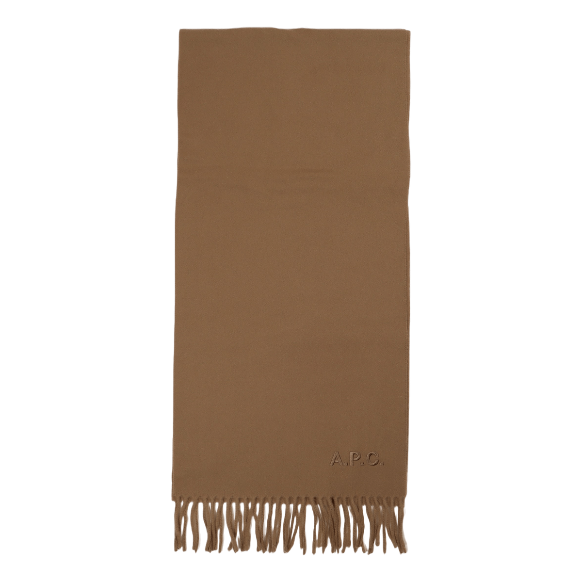 Echarpe Ambroise Brodee Camel