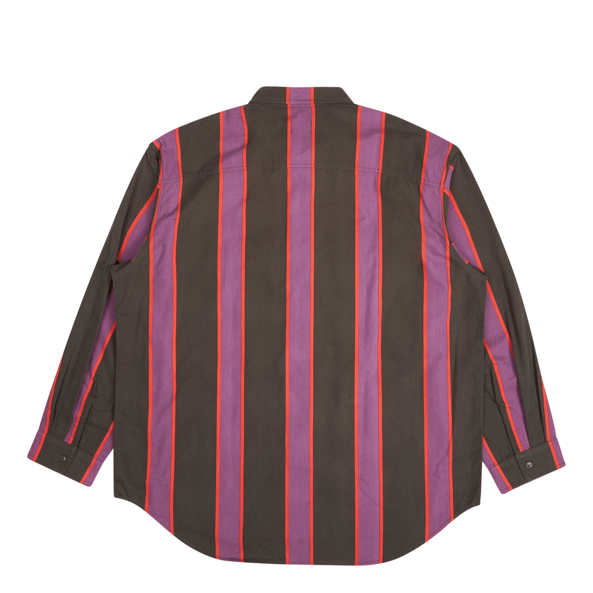 Skate L/s Woven Stripe Black