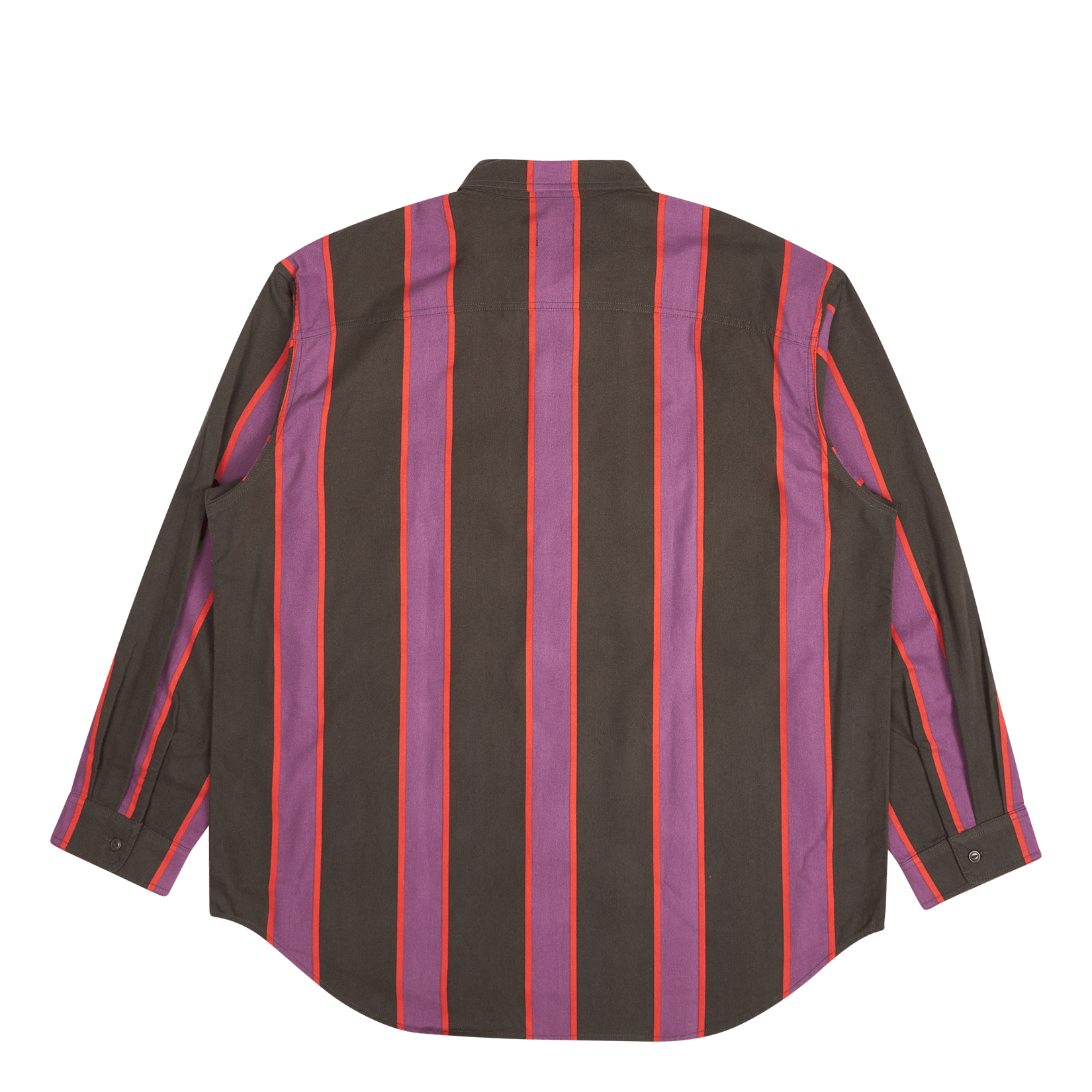 Skate L/s Woven Stripe Black